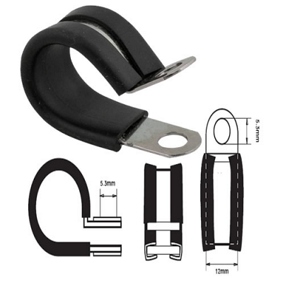 Mikalor 10mm Rubber Lined P-Clips