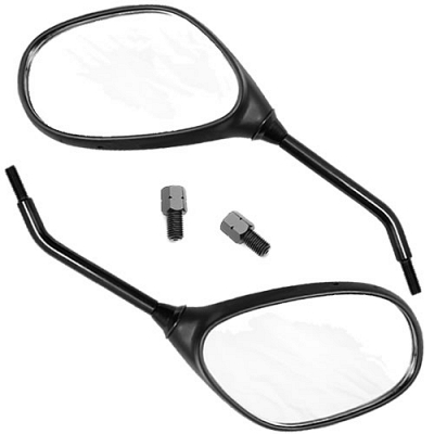 Black Rectangle Mirrors with 8mm Left Hand Thread