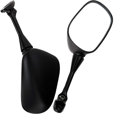 Black Fairing Type Mirrors - 011802