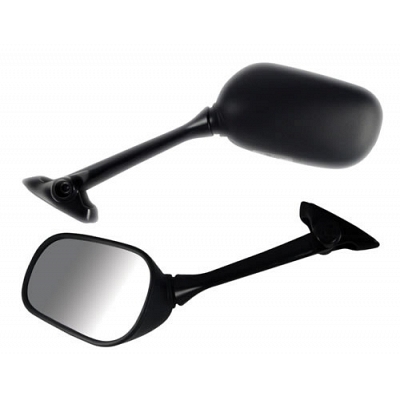 Black Fairing Type Mirrors - 011804