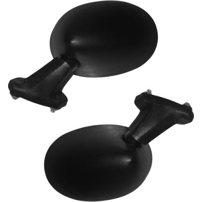 Black Oval Fairing Type Mirrors