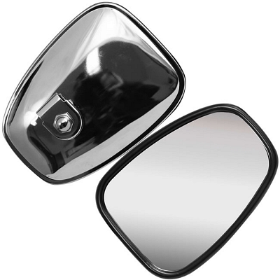 Chrome Square Mirror For Lambretta and Vespa Scooters