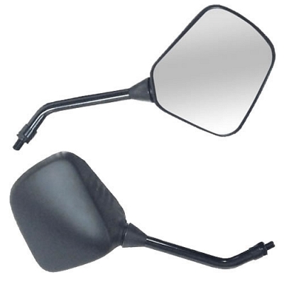 Black Rectangle Yamaha Mirrors with 10mm Thread