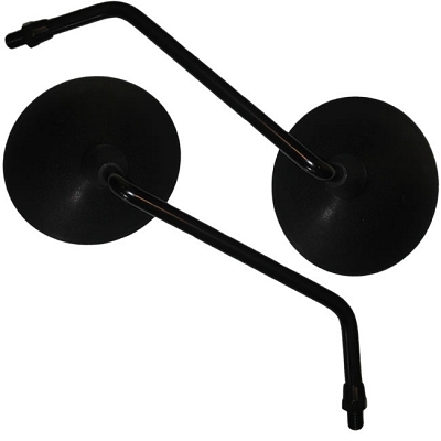 Black Round Yamaha Mirrors with 10mm Thread