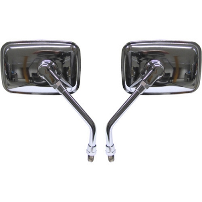Chrome Rectangle Mirrors with 10mm Thread - 011917