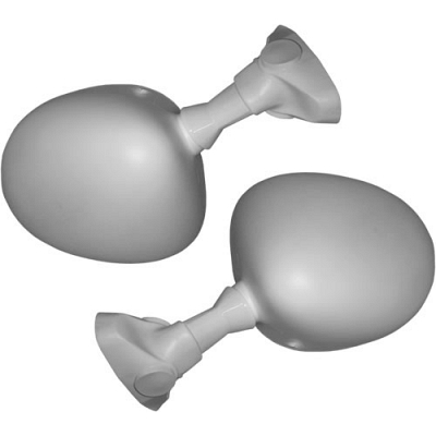 White Fairing Type Mirrors