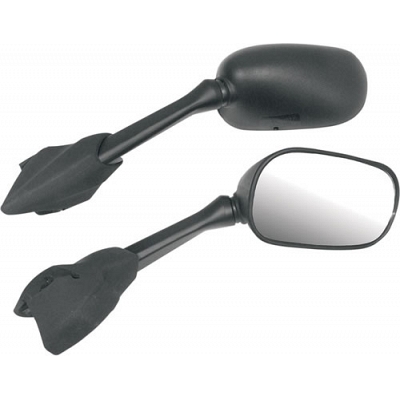 Black Rectangle Fairing Type Mirrors - 011853