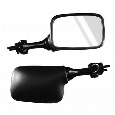 Black Rectangle Fairing Type Mirrors - 011858