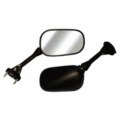 Black Rectangle Fairing Type Mirrors - 011860
