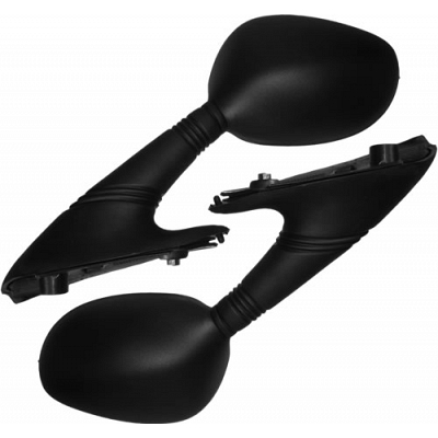 Black Fairing Type Mirrors - 011782