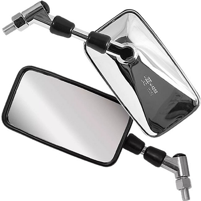 Chrome Rectangle Mirrors with 10mm Thread - 011922