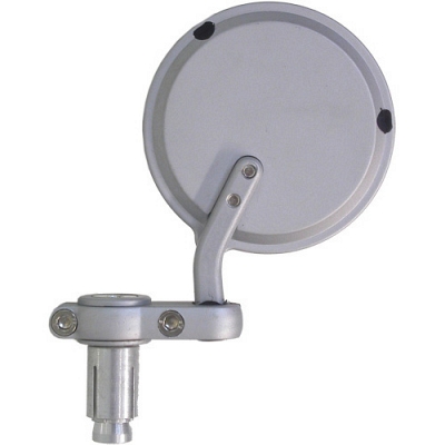 Right Hand Silver Round Bar-End Mirror