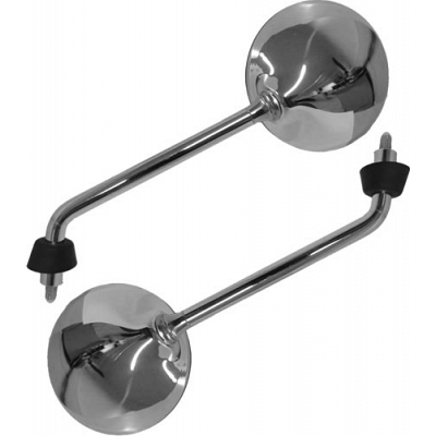 Chrome Round Mirrors with 8mm Thread - Vespa LX