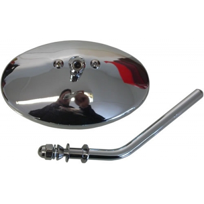 Chrome Harley Style Oval Mirror