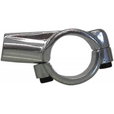 Polished Alloy 10mm Thread Mirror Clamp for 1" Handlebars