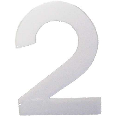 45mm Gloss White Adhesive Number 2's