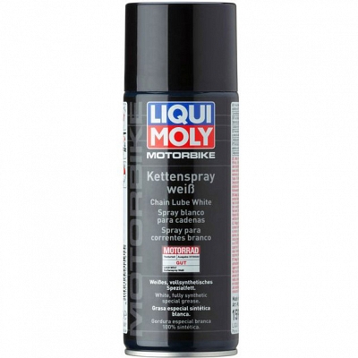 Liqui Moly Chain Lube in White Avoiding Missed Spots (400ml)
