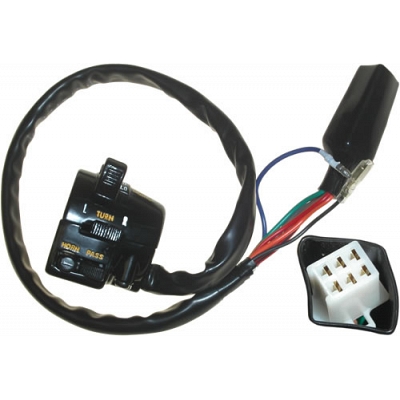 Handlebar Lights, Indicator, Horn & Pass Switch (L/H)