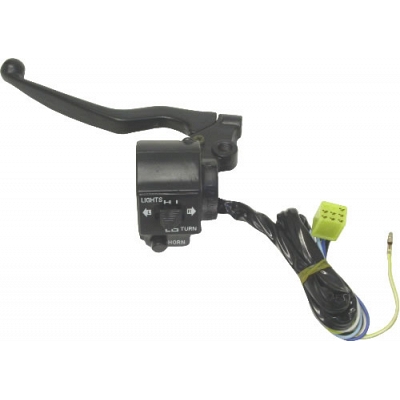 Handlebar Lights, Indicator & Horn Switch + Clutch Lever (L/H)