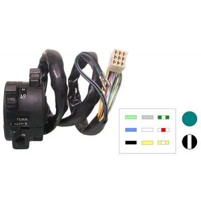 Handlebar Lights, Indicator & Horn Switch (L/H) - 006545