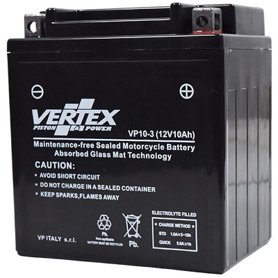 Vertex VP10-3 AGM Battery YB10L-A2 YB10L-B2