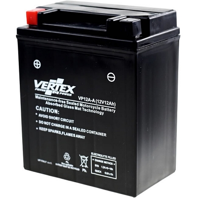 Vertex VP12A-A AGM Battery YB12A-A 12N12A-4A-1 YB12A-B GB12A-A