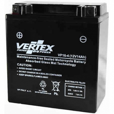 Vertex VP16-4 AGM Battery YTX20CH-BS YTX16-BS