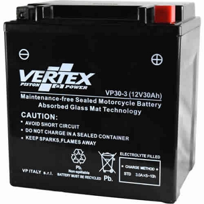 Vertex VP30-3 AGM Battery Y60-N24L-A YTX30L-BS