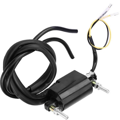 6v Points Type Ignition Coil Dual Output + 2 Wires (90mm)