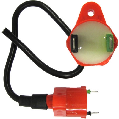 6v/12v CDI Ignition Coil Single Output + 2 Terminals (1 Bolt) (Red)