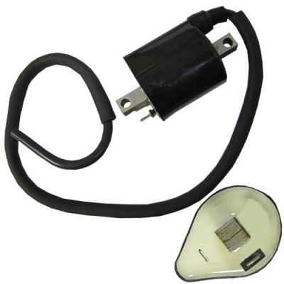 12v CDI Ignition Coil Single HT Lead + 2 Terminals 3+6 (80mm)