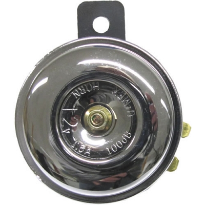Chrome 12v 75mm Diameter Horn with Single Bolt Hole Mount