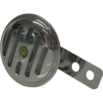 Chrome 12v 75mm Diameter Horn with Twin Bolt Hole Mount