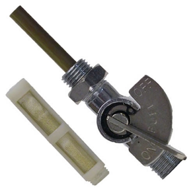 Chrome 1/2" On-Off Fuel Tap with Reserve Pipe