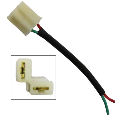 2 Pole Female Spade Block Connector with Wire (250 Series)