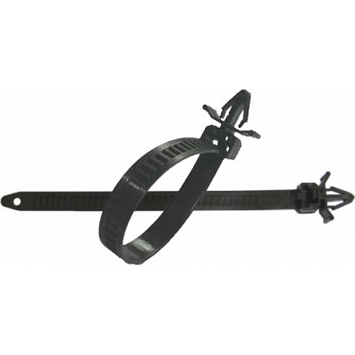 Black 100mm Cable Ties with Releasable Push Mount