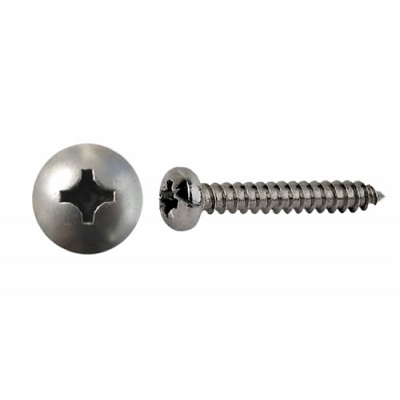 3mm x 20mm Large Head Stainless Steel Self Tapping Screws
