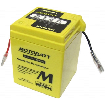 Motobatt MBT6N4 AGM Sealed Battery 6N4-2A 6N4C-1B 6N42A 6N4-2A-4A