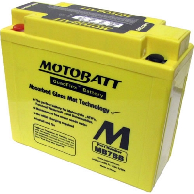 Motobatt MB7BB AGM Sealed Battery YB7B-B 6MF7BL-BS