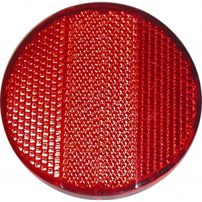 66mm Red Round Bolt-On Reflector