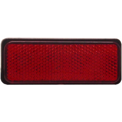 85mm x 30mm Red Rectangle Stick-On Reflector