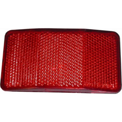 90mm x 50mm Red Rectangle Bolt-On Reflector