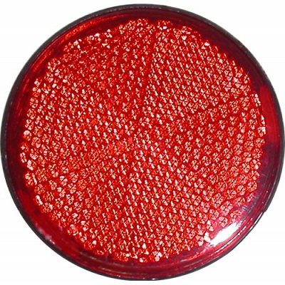 66mm Red Round Stick-On Reflector (x10)