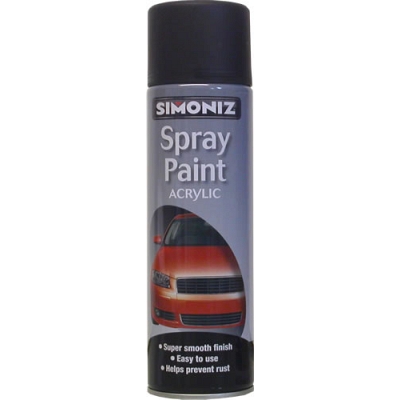 Simoniz Matt Black Spray Paint 500ml