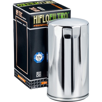 HiFlo HF173C Chrome Oil Filter Harley Davidson 63813-90