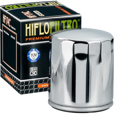 HiFlo HF174C Chrome Oil Filter Harley Davidson 63793-01K