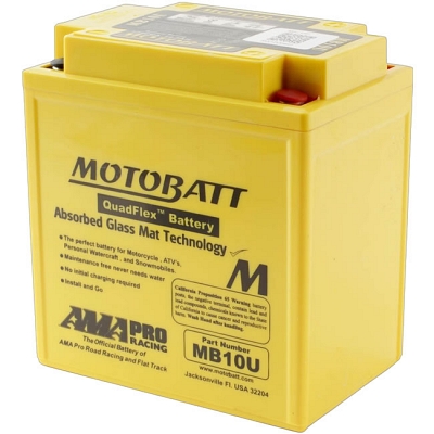 Motobatt MB10U AGM Sealed Battery YB10A-A2 YB10L-A2 12N11-3B