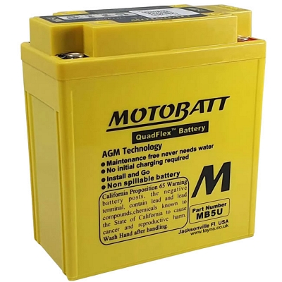 Motobatt MB5U AGM Sealed Battery