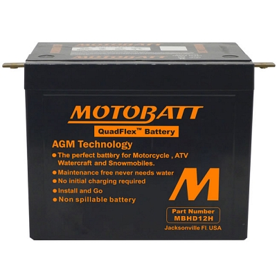 Motobatt MBHD12H AGM Sealed Battery YHD-12H