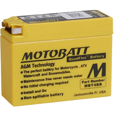 Motobatt MBT4BB AGM Sealed Battery YT4B-BS YT4B-5 GT4B-4